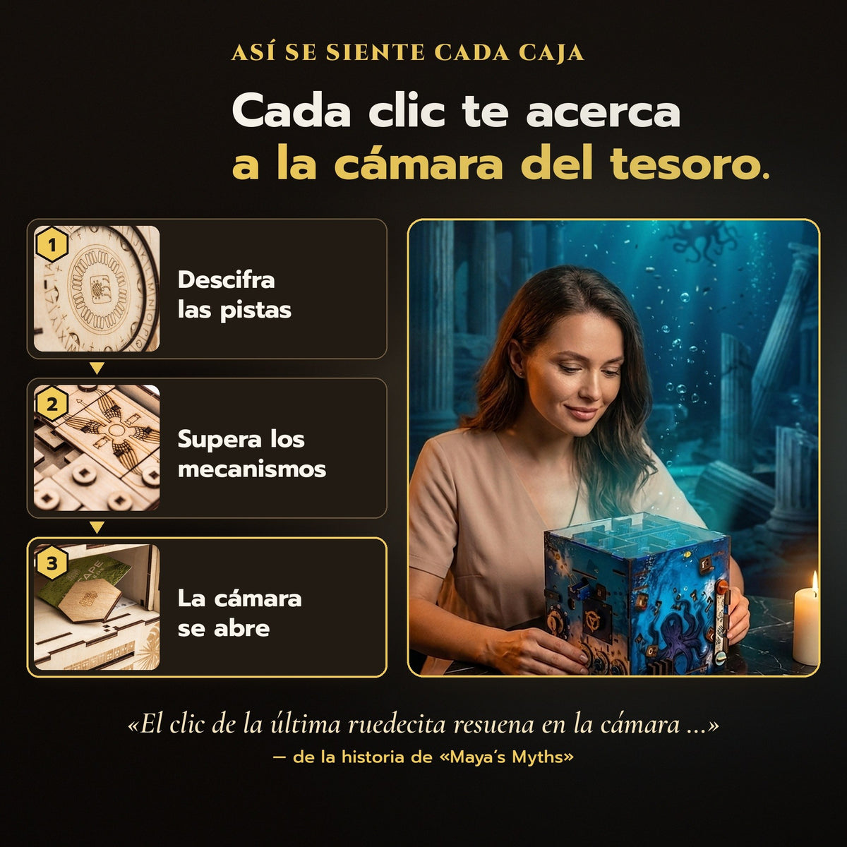 Así se siente cada caja INSCAPE: resolver enigmas, abrir mecanismos, llegar a la cámara del tesoro
