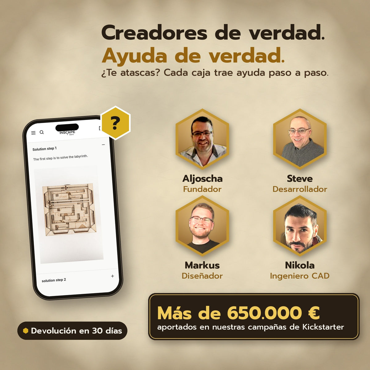 Creadores de verdad, ayuda de verdad: el equipo INSCAPE detrás de las cajas