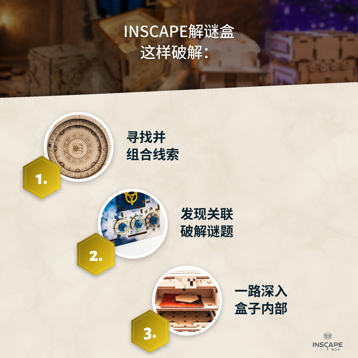INSCAPE解谜盒破解方法：寻找线索、破解谜题、深入盒子内部