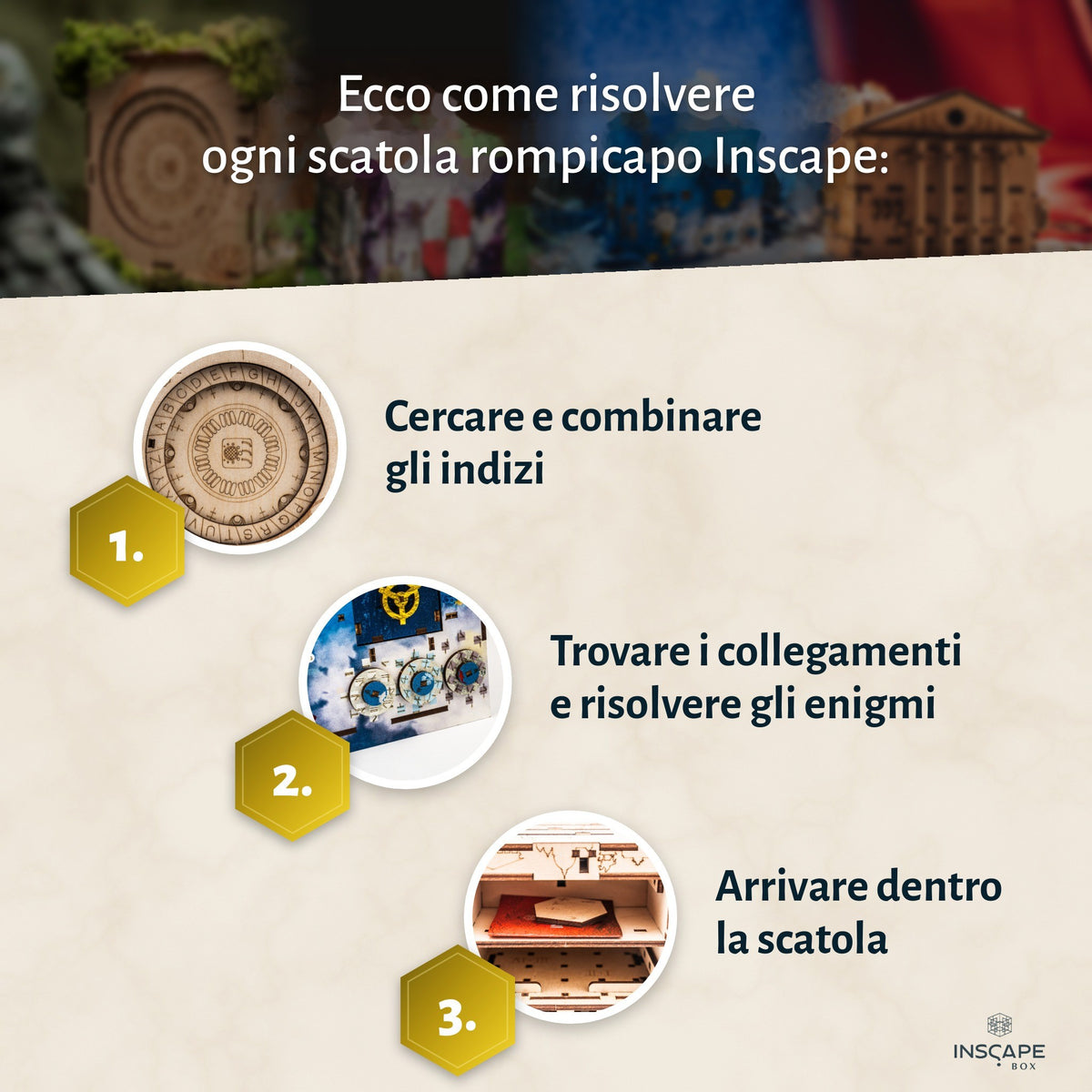Ecco come risolvere ogni scatola rompicapo INSCAPE