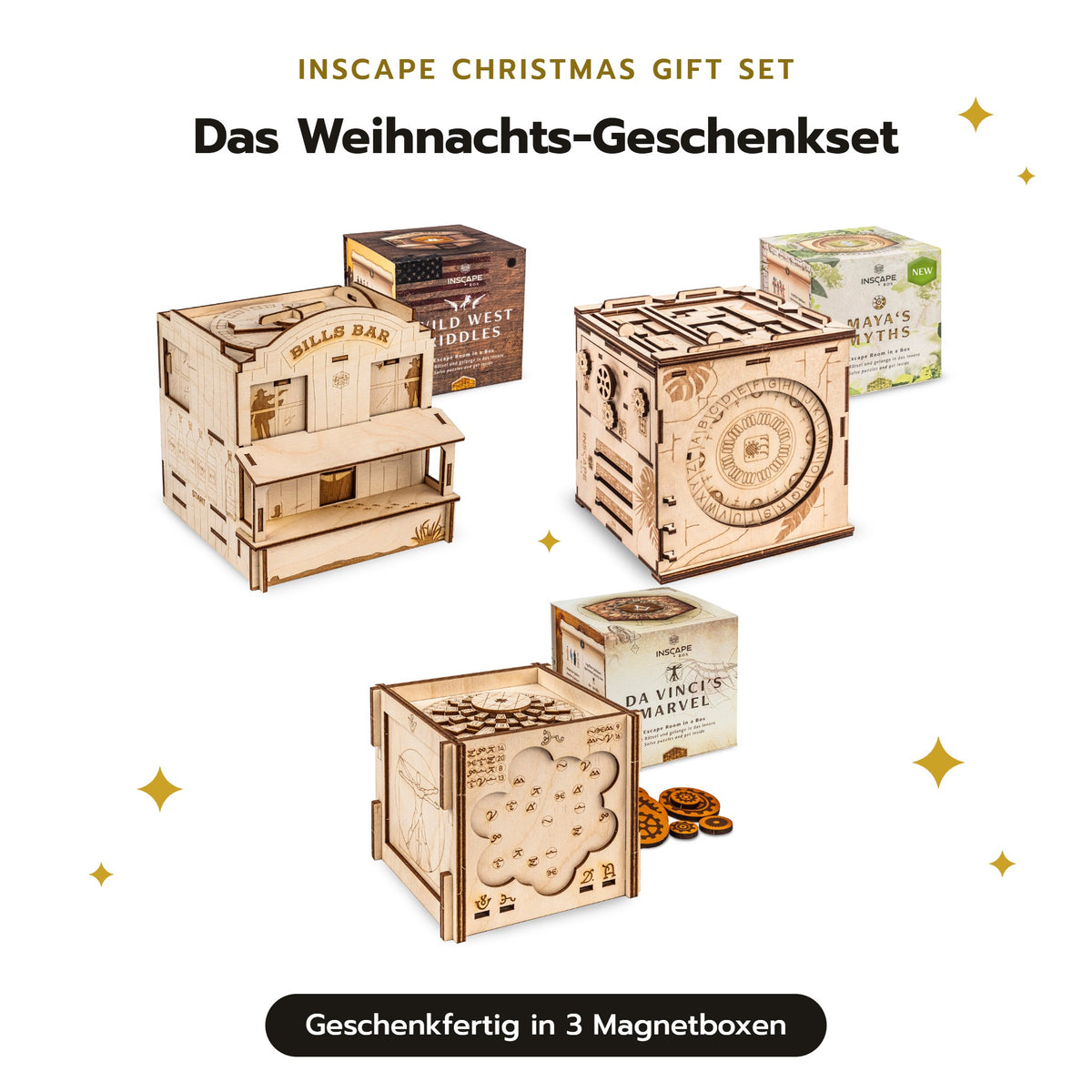 INSCAPE Christmas Gift Set – 3 Puzzle Boxen