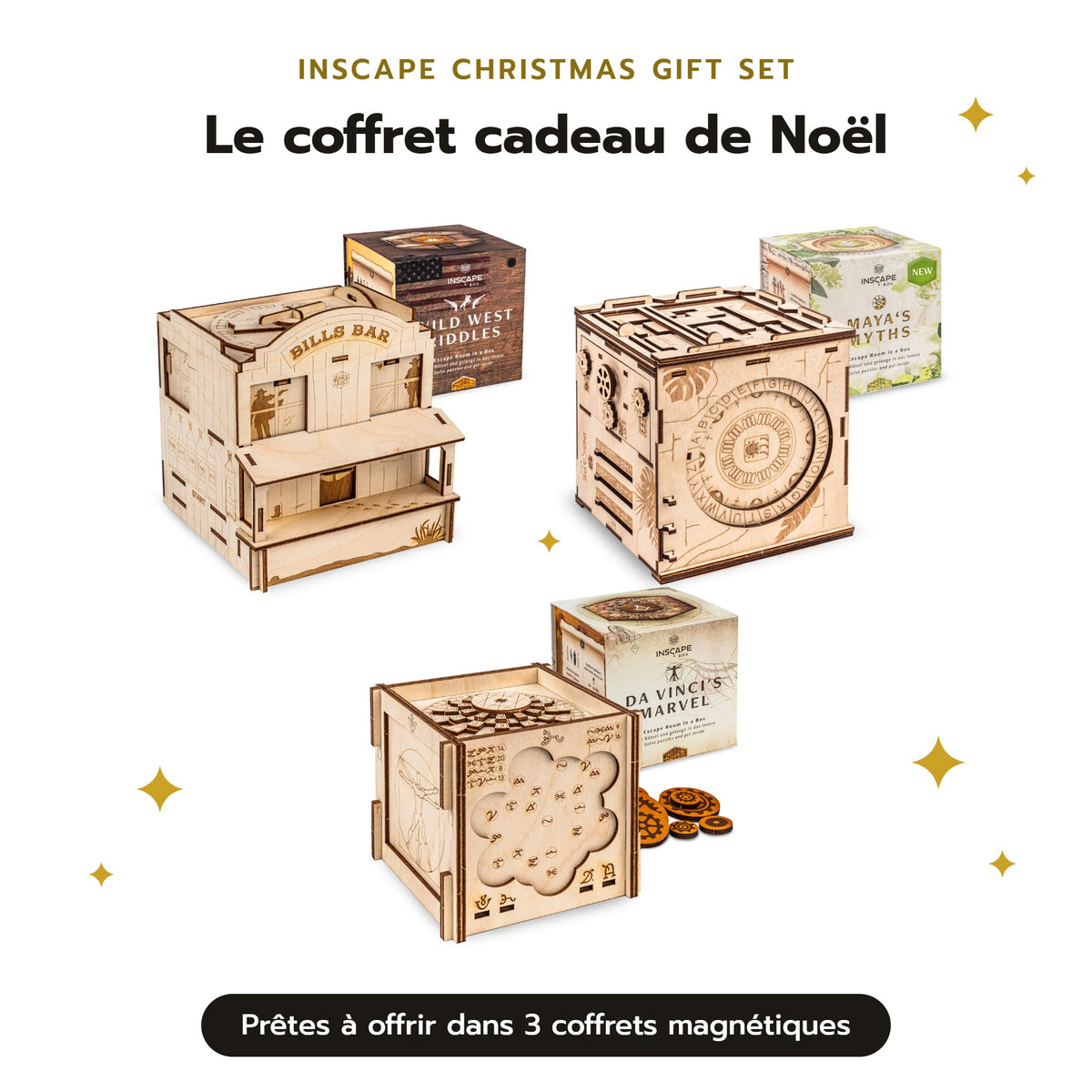 INSCAPE Christmas Gift Set – 3 Puzzle Boxen