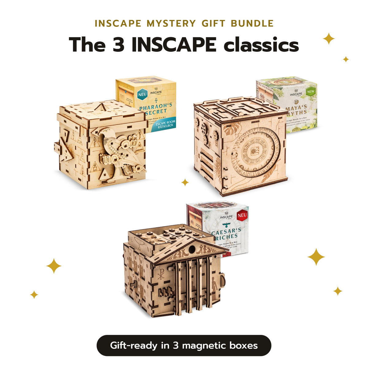 INSCAPE Geschenkzauber-Bundle – 3 Puzzle Boxen